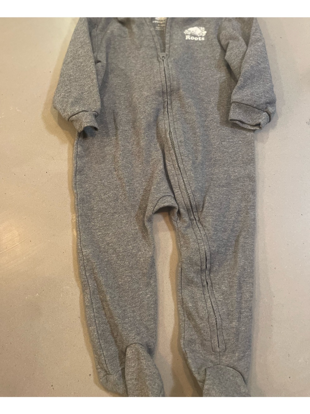 Roots Baby Grey Zip-Up Sleeper